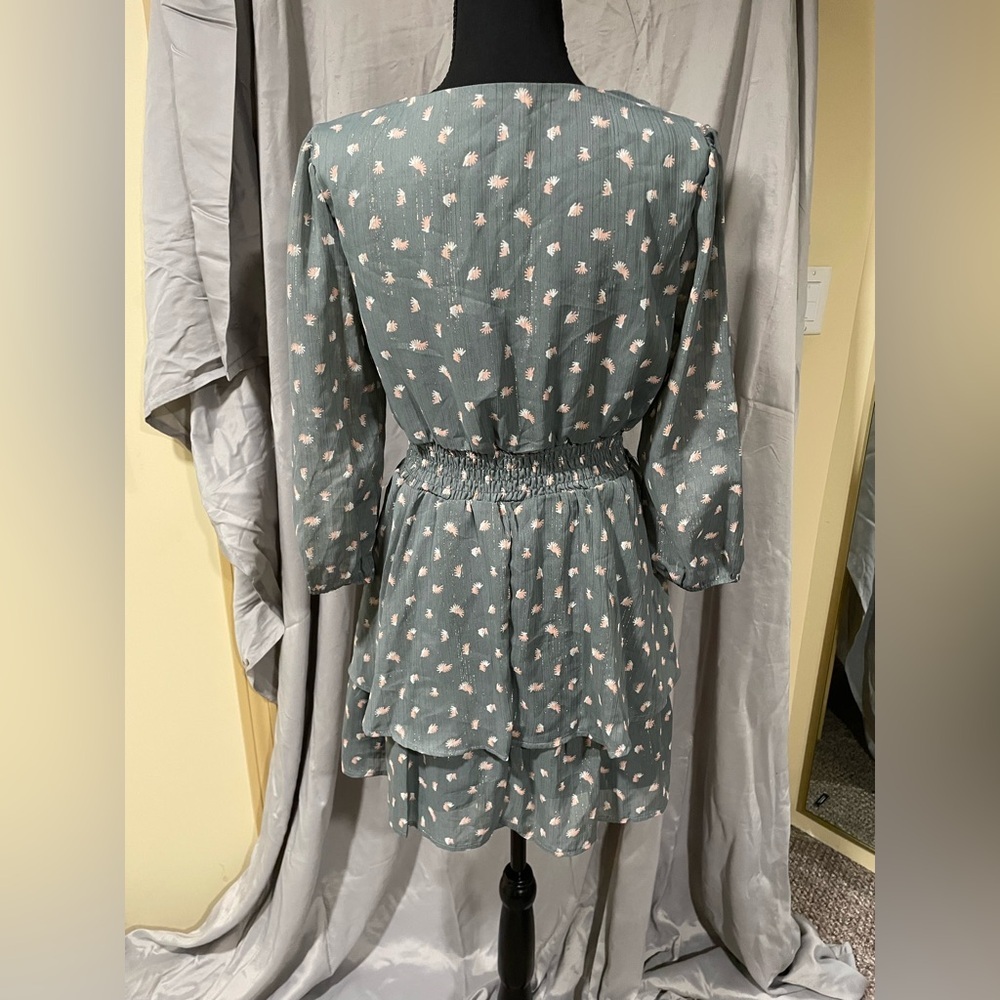 Mimi Chica Green Floral Mini Dress - Picture 6 of 8